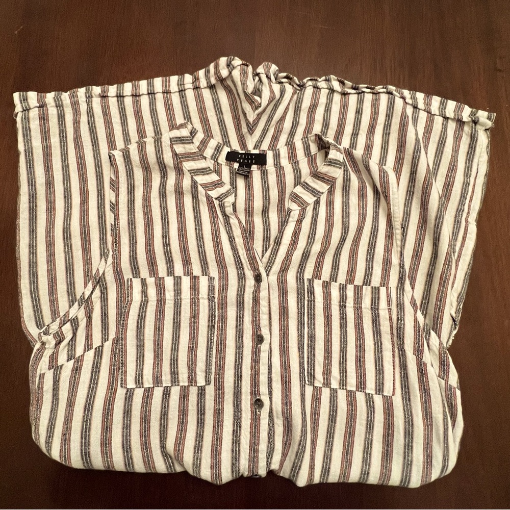 Kelly Renee Linen-Blend Striped Sleeveless Romper - Picture 5 of 9